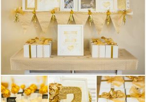 Gold Birthday Party Decorations Kara 39 S Party Ideas Sparkle and Shine Golden Birthday Party