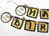 Gold Happy 70th Birthday Banner Black and Gold Glitter Happy Birthday Party Banner with Raised