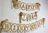 Gold Happy 70th Birthday Banner Gold Happy 70th Birthday Banner All About Details