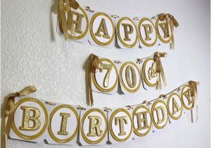 Gold Happy 70th Birthday Banner Gold Happy 70th Birthday Banner All About Details