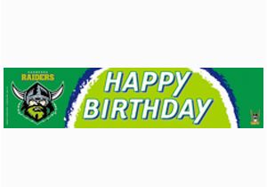 Gold Happy Birthday Banner Australia Nrl Raiders Birthday Banner Ea Party Supplies