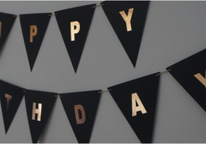 Gold Happy Birthday Banner Australia Quot Happy Birthday Quot Black Rose Gold Bunting Flag Craftee