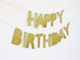 Gold Happy Birthday Banner Uk Happy Birthday Banner Gold Glitter