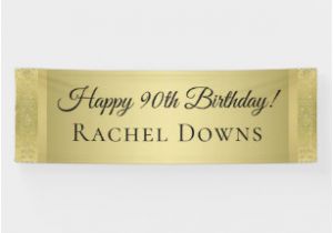 Gold Happy Birthday Banner Uk Happy Birthday Posters Prints Zazzle Uk