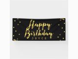 Gold Happy Birthday Banner Uk Personalized Happy Birthday Faux Gold Confetti Banner