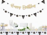 Gold Happy Birthday Banner Walmart Adult 90th Birthday Gold Birthday Party Letter Banner