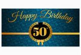 Gold Happy Birthday Banner Walmart Teal and Gold 50th Birthday Banner Walmart Com