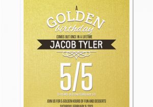 Golden Birthday Invitation Wording 8 Golden Birthday Party Personalized Invitations