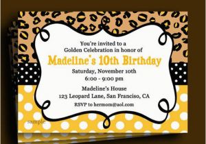 Golden Birthday Invitation Wording Golden Birthday Invitation Printable or Printed with Free