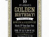 Golden Birthday Invitation Wording Golden Birthday Party Invitation Gold Black Birthday