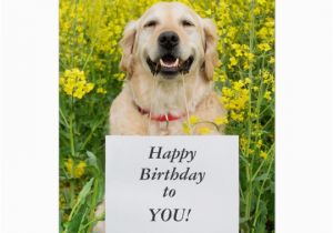 Golden Retriever Birthday Cards Golden Retriever Dog Cute Custom Birthday Card Zazzle Com