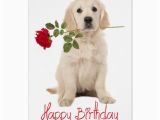 Golden Retriever Birthday Cards Happy Birthday Golden Retriever Puppy Dog Card Zazzle Co Uk