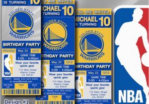 Golden State Warriors Birthday Invitations Golden State Warriors Nba Birthday Invitation by Digisport