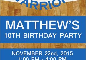 Golden State Warriors Birthday Invitations Golden State Warriors Nba Birthday Invitation by