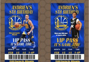 Golden State Warriors Birthday Invitations Golden State Warriors Nba Team Birthday Party Ticket Invit