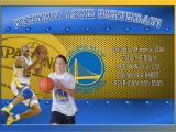 Golden State Warriors Birthday Invitations Nba Golden State Warriors Birthday Invitation Kustom