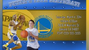 Golden State Warriors Birthday Invitations Nba Golden State Warriors Birthday Invitation Kustom