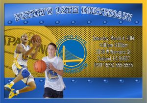 Golden State Warriors Birthday Invitations Nba Golden State Warriors Birthday Invitation Kustom