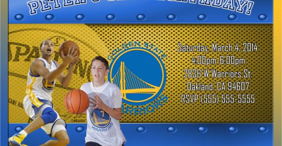 Golden State Warriors Birthday Invitations Nba Golden State Warriors Birthday Invitation Kustom