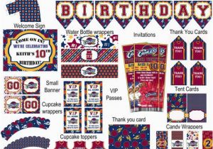 Golden State Warriors Happy Birthday Banner Cleveland Cavaliers Basketball Birthday Party by