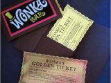 Golden Ticket Birthday Invitation 12 Willy Wonka Golden Tickets as Birthday Invitations with