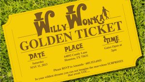 Golden Ticket Birthday Invitation Golden Ticket Invitation Birthday Party theme Instantly