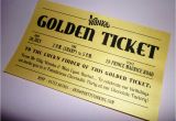 Golden Ticket Birthday Invitation Golden Ticket Party Invitations Printed Willy Wonka Invitation