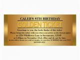 Golden Ticket Birthday Invitation Golden Ticket Type Birthday Party event Invitation Zazzle