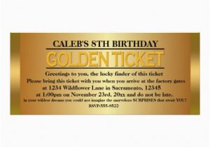 Golden Ticket Birthday Invitation Golden Ticket Type Birthday Party event Invitation Zazzle