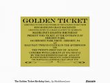 Golden Ticket Birthday Invitation the Golden Ticket Birthday Invitation Zazzle