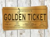 Golden Ticket Birthday Invitation Willy Wonka Golden Ticket Birthday Invitation Willy by