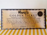 Golden Ticket Birthday Invitation Willy Wonka Golden Ticket Invitation Digital Printable