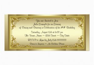 Golden Ticket Birthday Party Invitations Elegant Golden Ticket Birthday Party 4×9 25 Paper