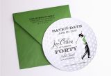 Golf themed Birthday Invitations 40th Birthday Golf themed Invitations Embellished
