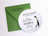 Golf themed Birthday Invitations 40th Birthday Golf themed Invitations Embellished