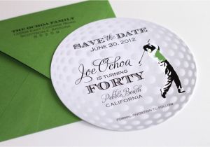 Golf themed Birthday Invitations 40th Birthday Golf themed Invitations Embellished