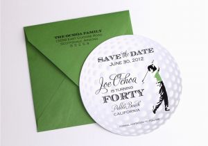 Golf themed Birthday Invitations 40th Birthday Golf themed Invitations Embellished