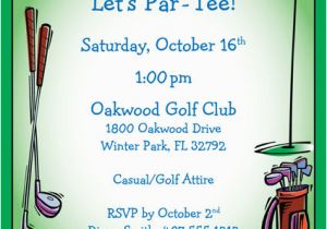 Golf themed Birthday Invitations Golf Party Invitation
