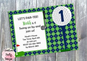 Golf themed Birthday Invitations Kitchen Dining