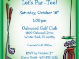 Golf themed Birthday Party Invitations Golf Party Invitation