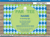 Golf themed Birthday Party Invitations Golf Party Invitations Template Golf Birthday Party