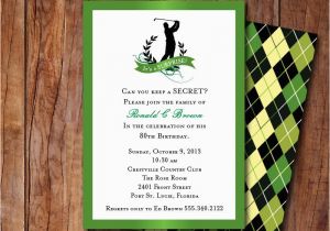 Golf themed Birthday Party Invitations Golf themed Invitation