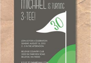 Golf themed Birthday Party Invitations Printable Golf Birthday Party Invitation Golf themed