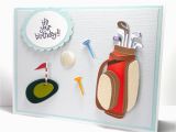 Golfing Birthday Cards Golf Happy Birthday Card Greeting Card Golfing Golf Balls