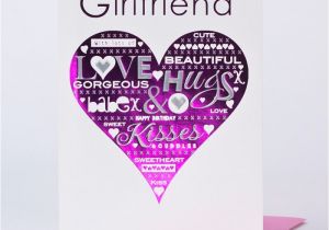 Good Birthday Cards for Girlfriend Birthday Card Girlfriend Pink Heart Only 89p