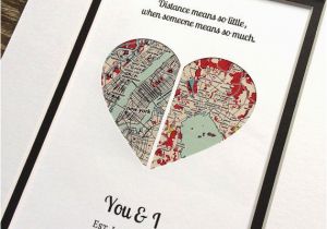 Good Birthday Gifts for Long Distance Girlfriend Long Distance Relationship Map Art Christmas Gift Gift