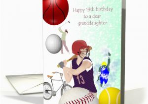 Granddaughter 13th Birthday Card Granddaughter 13th Birthday Love Of Sports Card 1073890