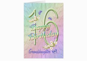 Granddaughter 16th Birthday Cards Granddaughter 16th Birthday butterfly Garden Card Zazzle