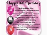 Granddaughter 16th Birthday Cards Granddaughter Poem 16th Birthday Square Sticker Zazzle