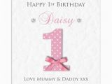 Granddaughter First Birthday Card Personalised Items Similar to Personalised Girls 1st Birthday Card